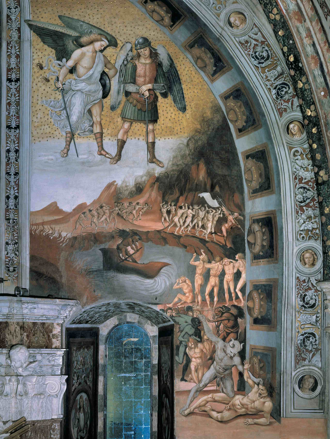 Luca Signorelli, L'antinferno (1499-1504; affresco; Orvieto, Duomo, Cappella Nova)
