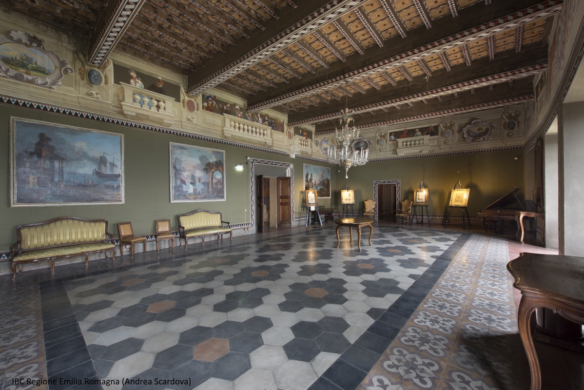 Una sala del Castello di Bianello. Ph. Credit IBC Emilia-Romagna
