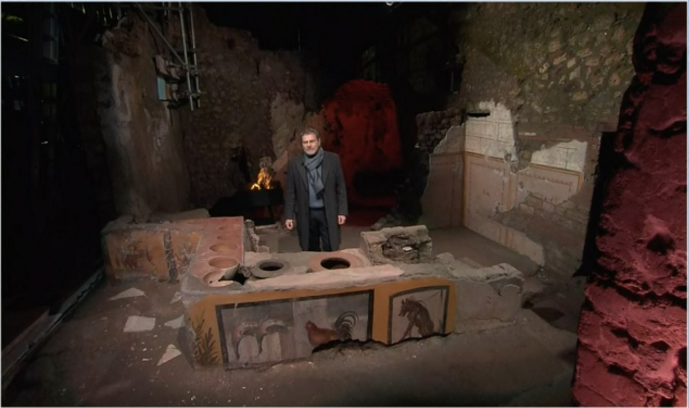 Massimo Osanna in collegamento il 17 gennaio 2021 su Rai Tre (Che tempo che fa) dal termopolio rinvenuto nel 2019 
