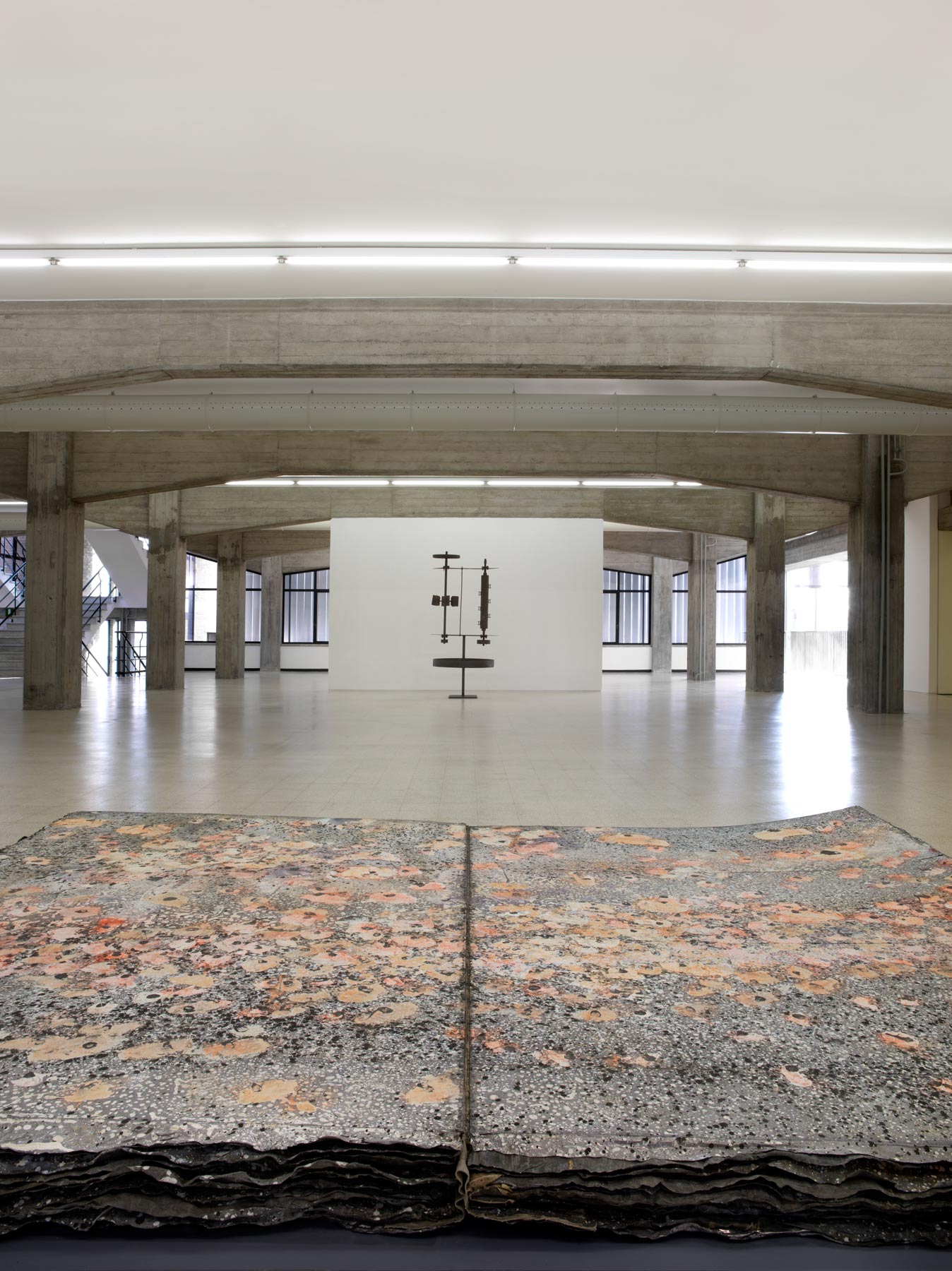 Collezione Maramotti, Veduta di sala, open space 1° piano, opere di Anselm Kiefer, Ettore Colla Ph. C. Dario Lasagni
