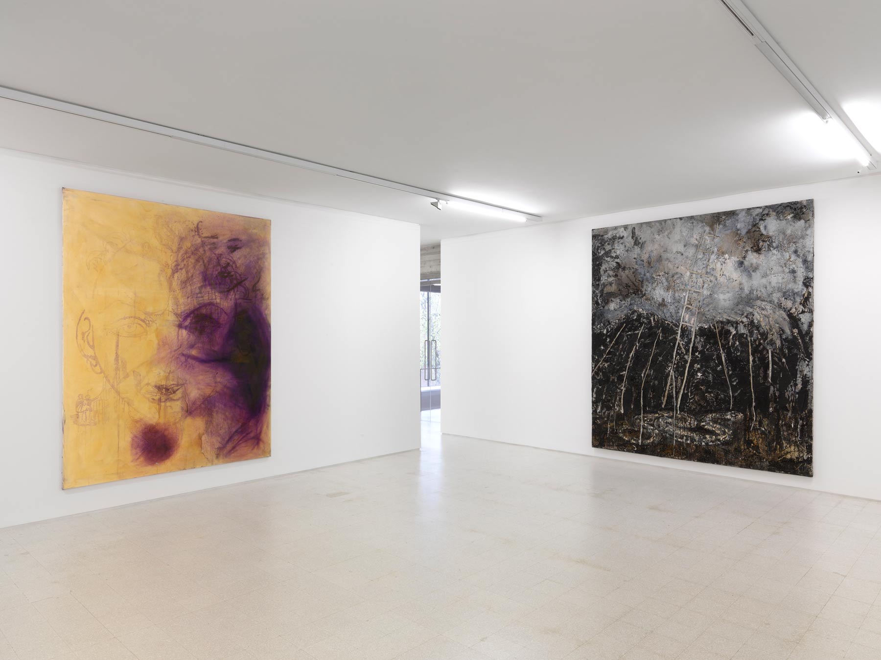 Collezione Maramotti, Veduta di sala, opere di Sigmar Polke, Anselm Kiefer Ph. C. Dario Lasagni
