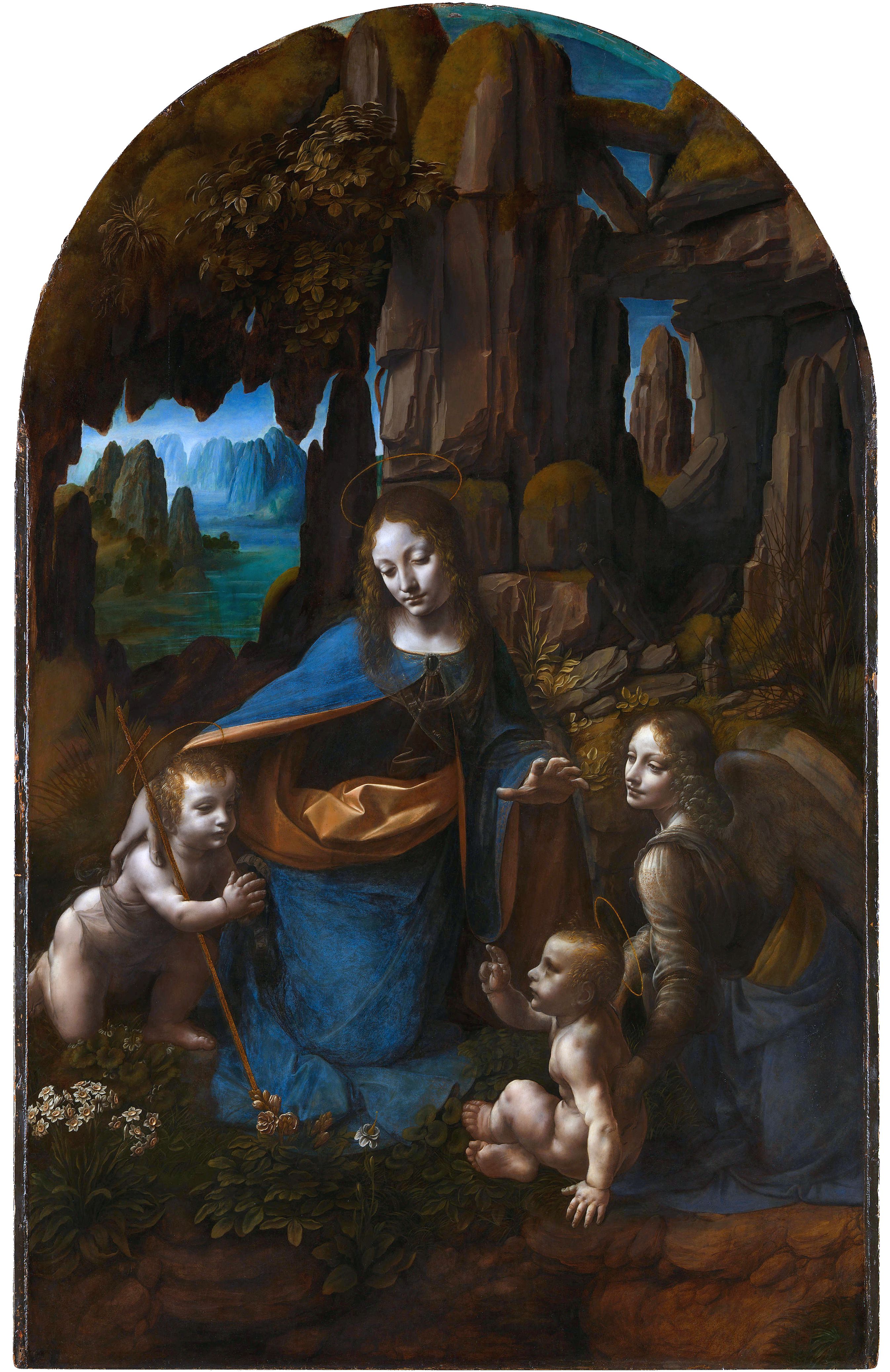 Leonardo da Vinci, Vergine delle rocce (1493-1501; olio su tavola, 189,5 x 120 cm; Londra, National Gallery)
