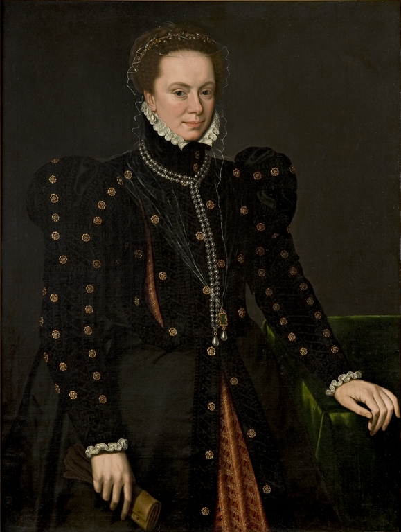 Anthonius Mor, Ritratto di Margherita d'Austria (1562-1573; olio su tela, 81,5 x 106 cm; Parma, Pinacoteca Stuard)