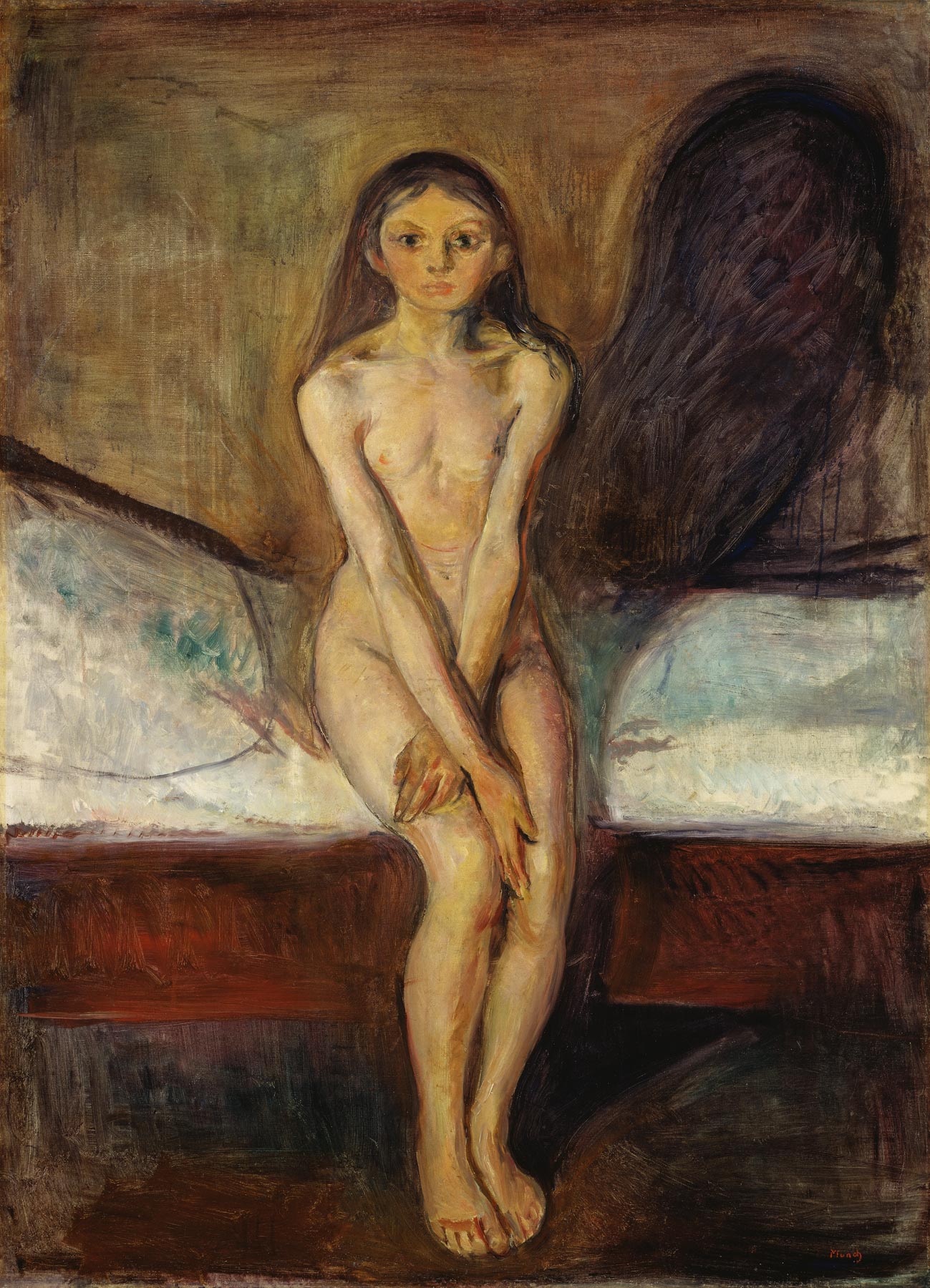 Edvard Munch, Pubertà (1894-1895; olio su tela, 151,5 x 110 cm; Oslo, Nasjonalgalleriet)
 Edvard Munch, Pubertà (1894-1895; olio su tela, 151,5 x 110 cm; Oslo, Nasjonalgalleriet)