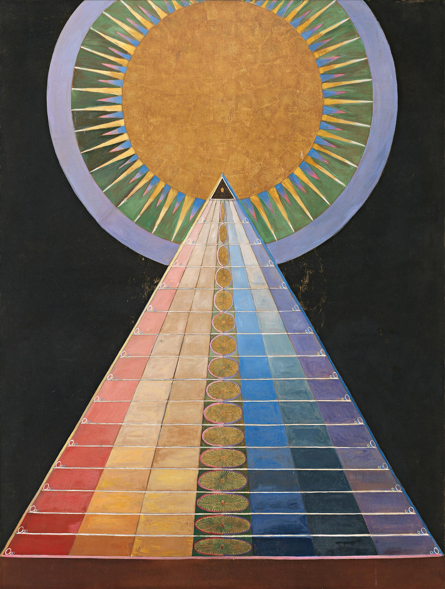 Hilma af Klint, Grupp X nr. 1, Altarbild (1915; olio su tela, 237,5 x 179,5 cm; Stoccolma, Stiftelsen Hilma af Klints Verk). Ph. Albin Dahlström/Moderna Museet
 Hilma af Klint, Grupp X nr. 1, Altarbild (1915; olio su tela, 237,5 x 179,5 cm; Stoccolma, Stiftelsen Hilma af Klints Verk). Ph. Albin Dahlström/Moderna Museet
