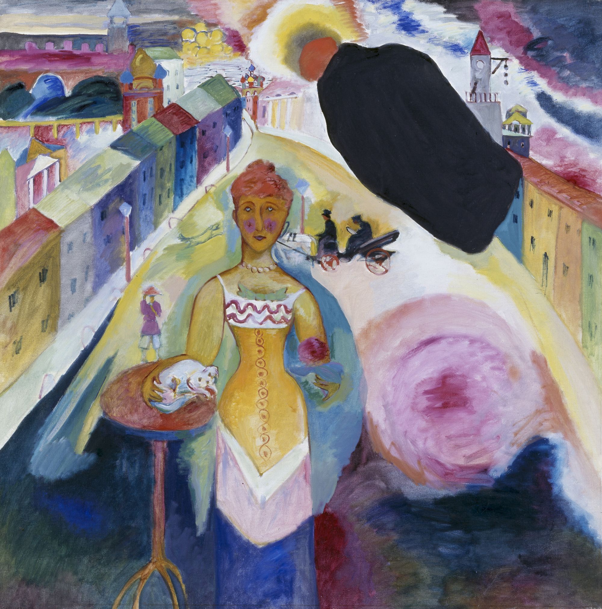 Vasilij Kandinskij, Dama a Mosca (1912; olio su tela, 108,8 x 108,8 cm; Monaco di Baviera, Städtische Galerie im Lenbachhaus)
 Vasilij Kandinskij, Dama a Mosca (1912; olio su tela, 108,8 x 108,8 cm; Monaco di Baviera, Städtische Galerie im Lenbachhaus)