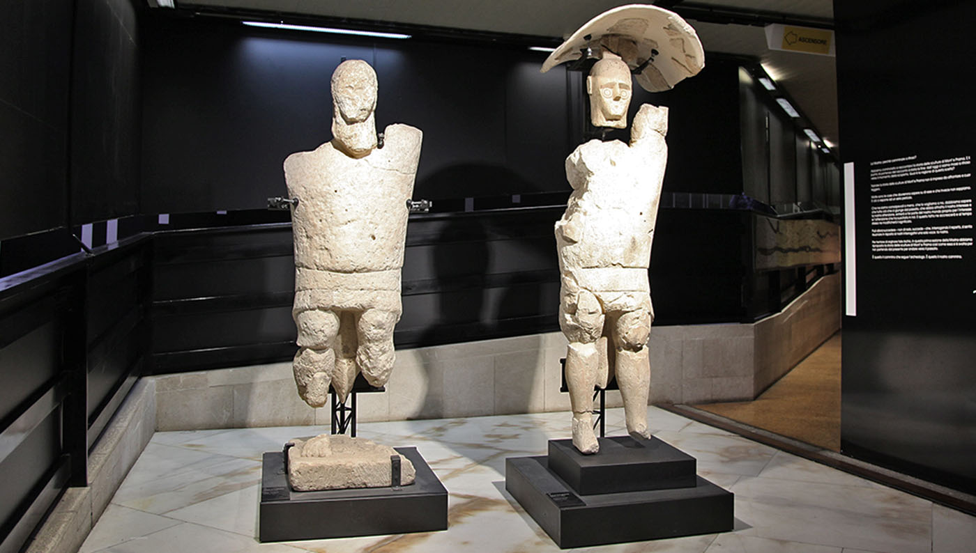 I Giganti di Mont'e Prama al Museo Archeologico Nazionale di Cagliari nel 2017
