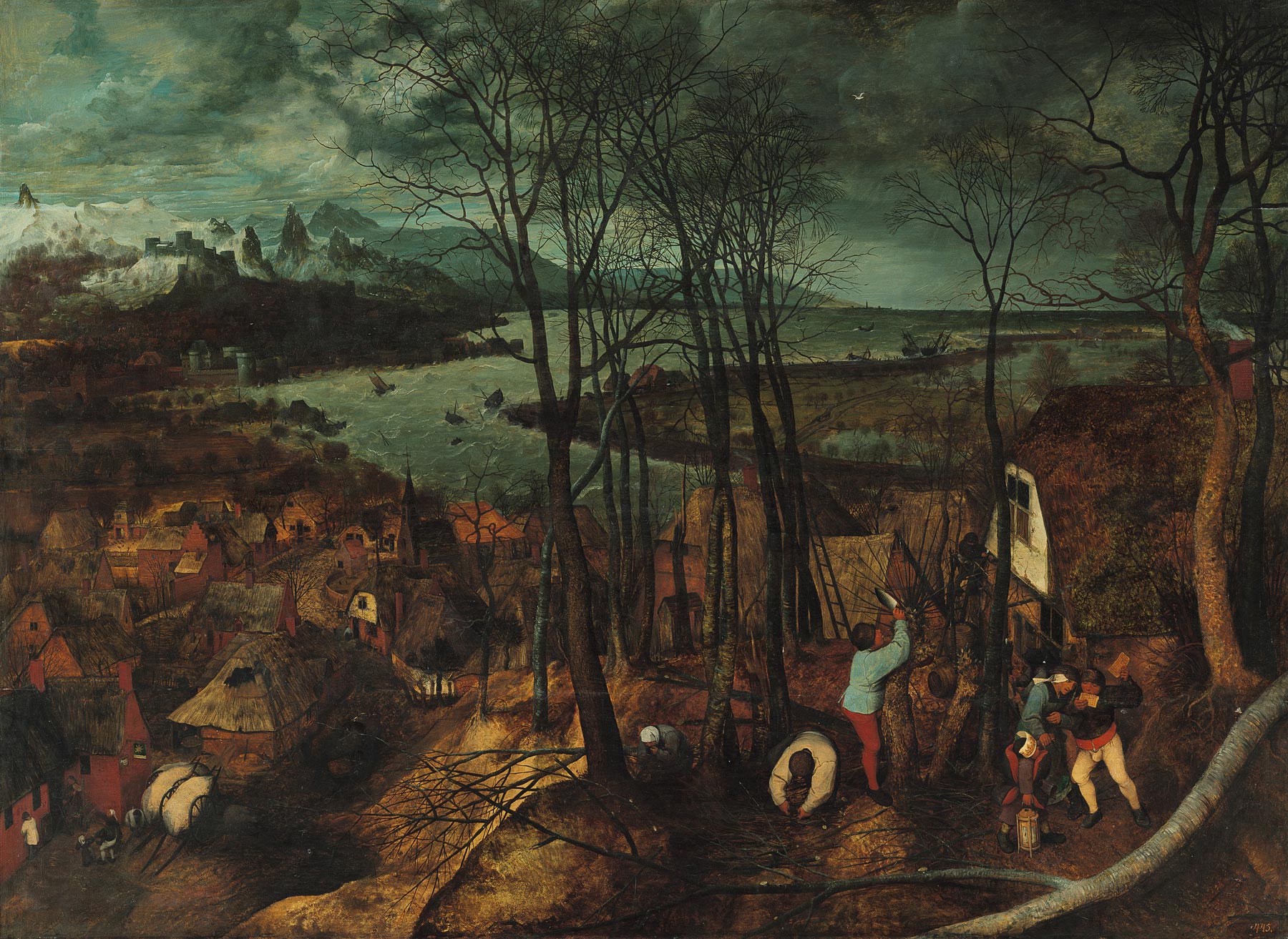 Pieter Bruegel, La giornata buia (1565; olio su tavola, 118 x 163 cm; Vienna, Kunsthistorisches Museum)
