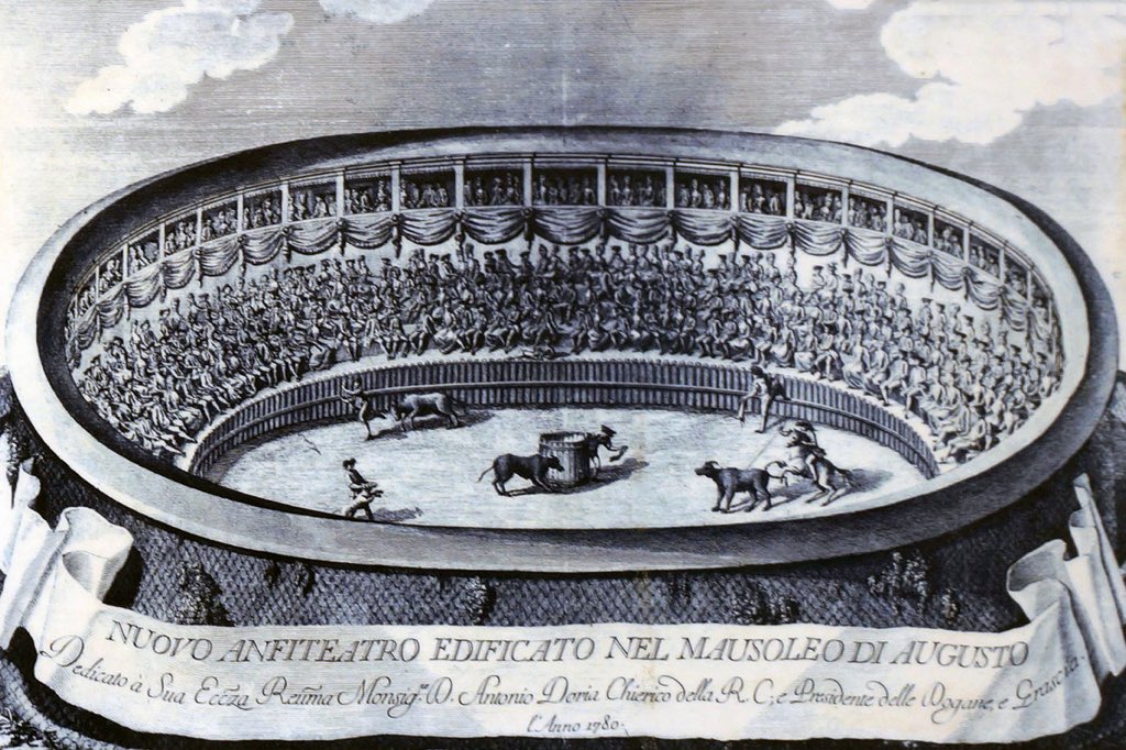 Stampa del 1780 con la raffigurazione dell'anfiteatro Correa
