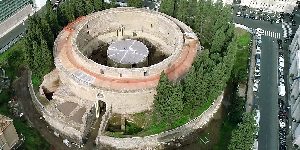 Il Mausoleo di Augusto dall'alto. Ph. Credit Sovrintendenza Capitolina
