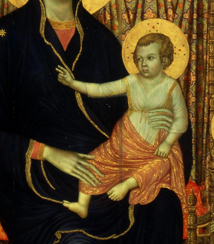 Duccio di Buoninsegna, Madonna Rucellai, dettaglio
