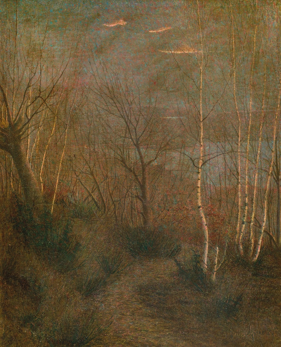 Vittore Grubicy de Dragon, Poema invernale. Sinfonia crepuscolare (Armonia crepuscolare) (1896; olio su tela, 66 x 55,5 cm; Milano, GAM, inv. 1716)
