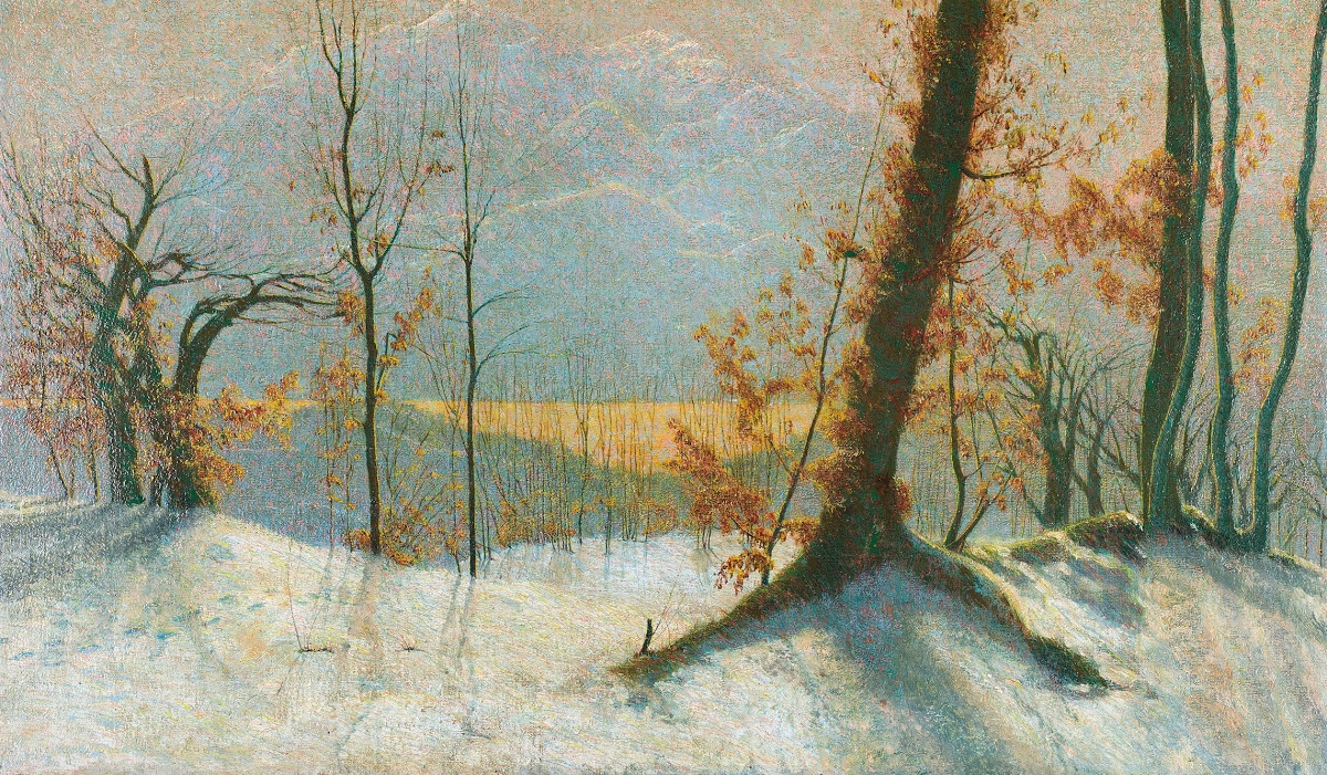 Vittore Grubicy de Dragon, Tutto candore! (Neve o In Albis) (1897; olio su tela, 58 x 97,5 cm; Milano, GAM, inv. 1719)
