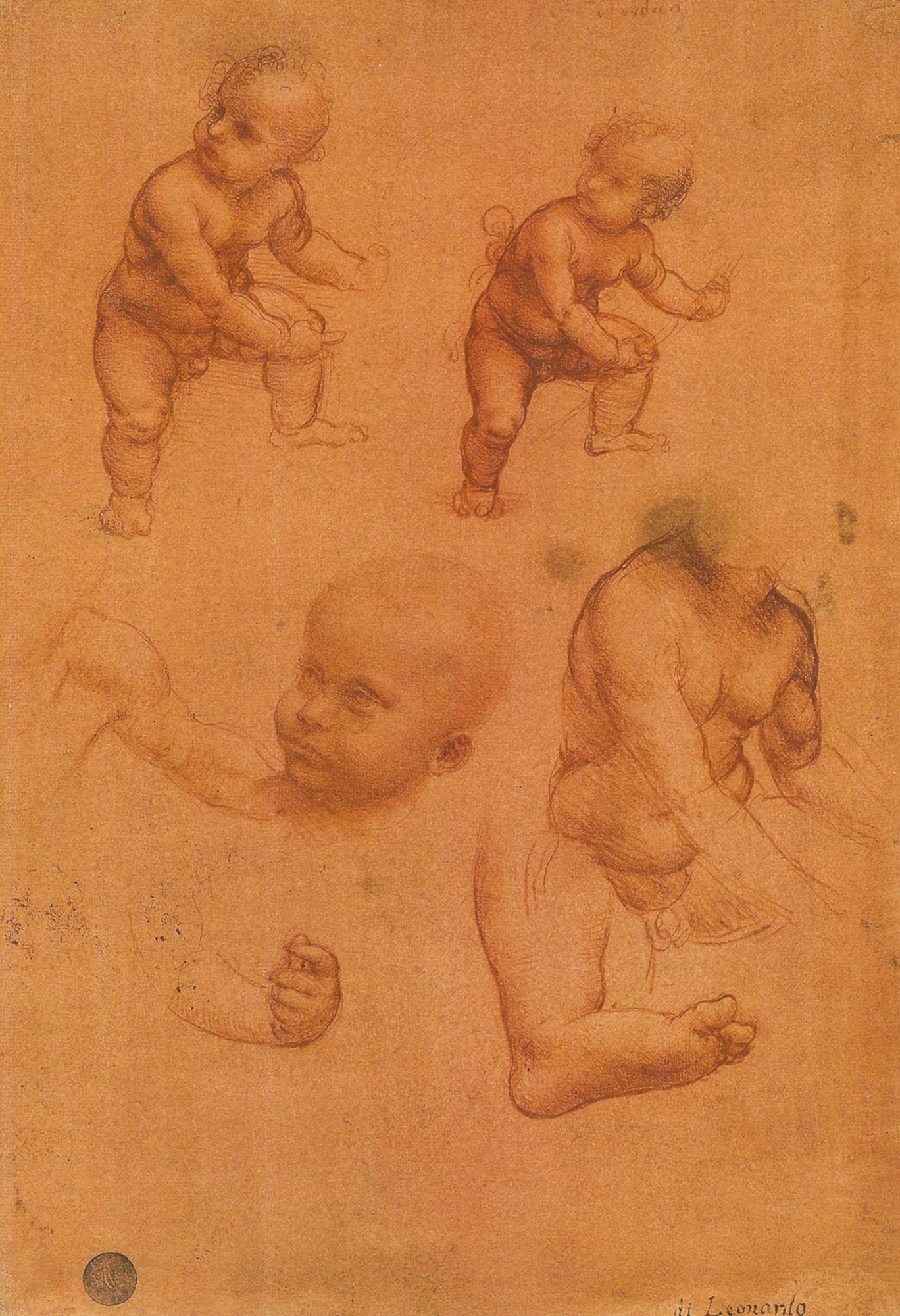 Leonardo, Disegno di bimbi (Venezia, Galleria dell'Accademia)
