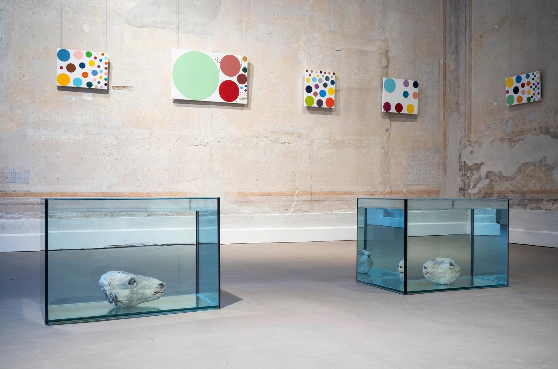 Veduta della mostra Mental Escapology (Sankt Moritz, Forum Paracelsus, 2021). Foto di Felix Friedmann. ©Damien Hirst and Science Ltd. Tutti i diritti riservati, DACS 2021
