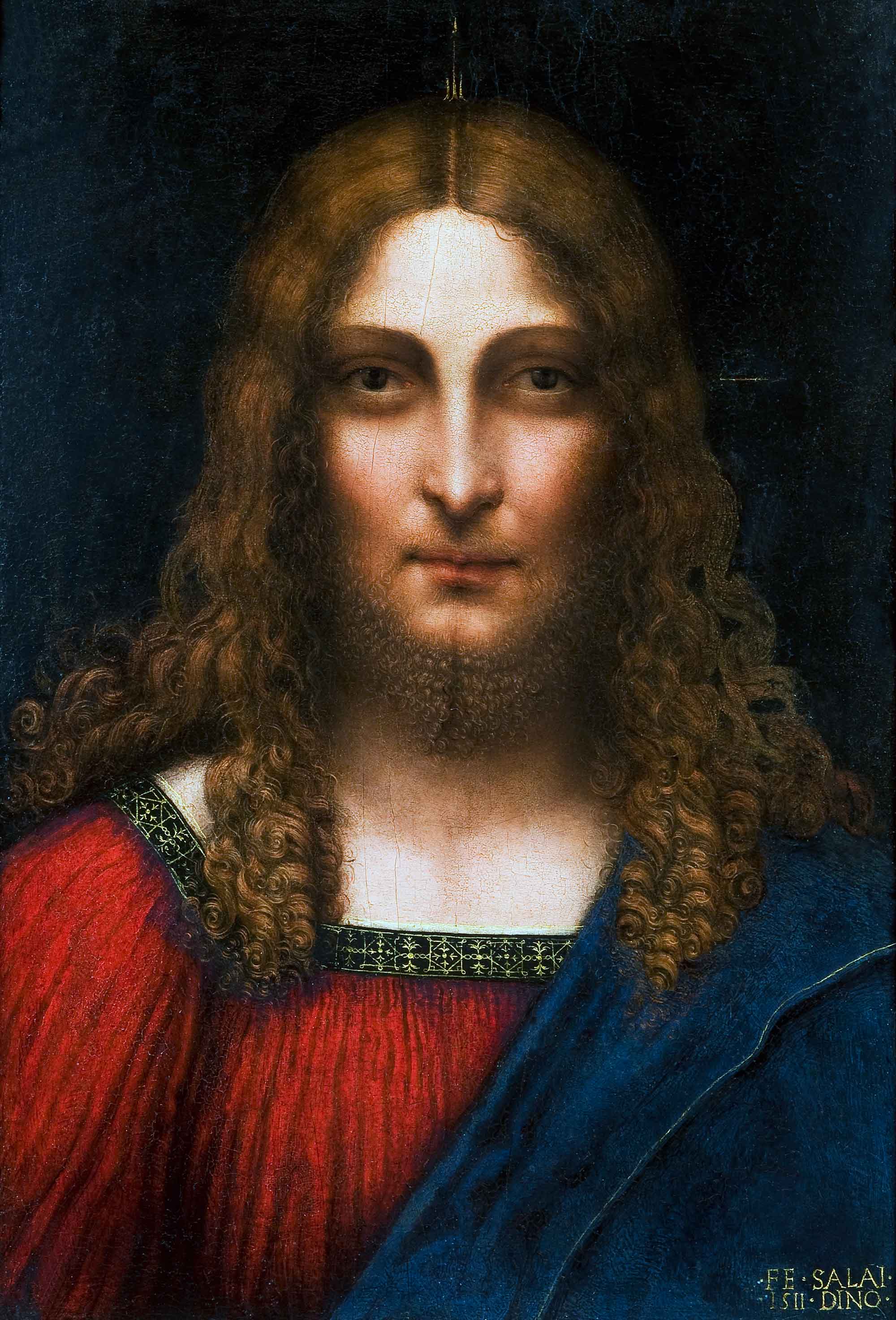 Gian Giacomo Caprotti known as SalaÃ¬, Head of Christ the Redeemer (1511; oil on panel, 57.5 x 37.5 cm; Milan, Pinacoteca Ambrosiana)
