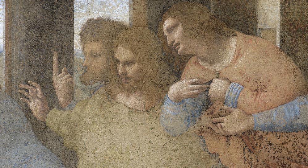 Leonardo da Vinci, Ultima Cena, dettaglio
