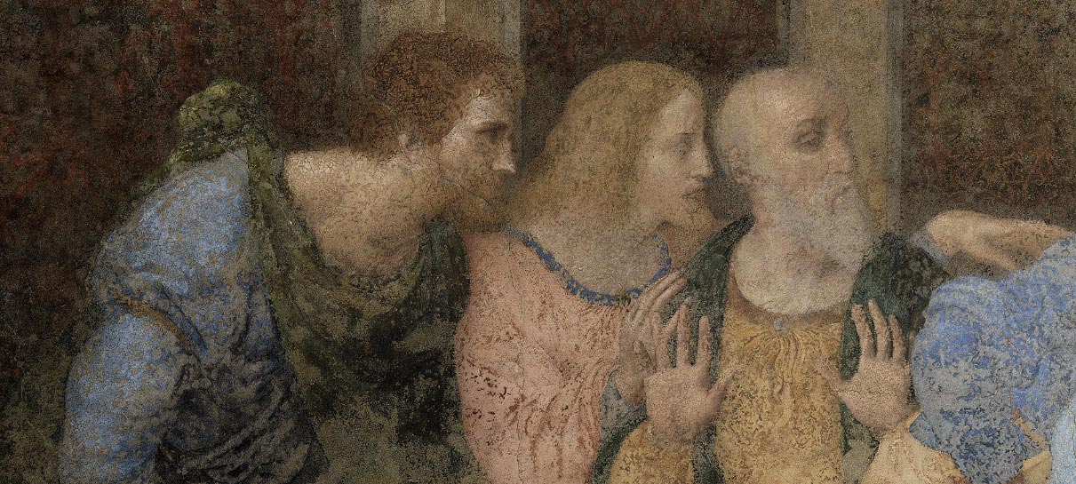 Leonardo da Vinci, Ultima Cena, dettaglio
