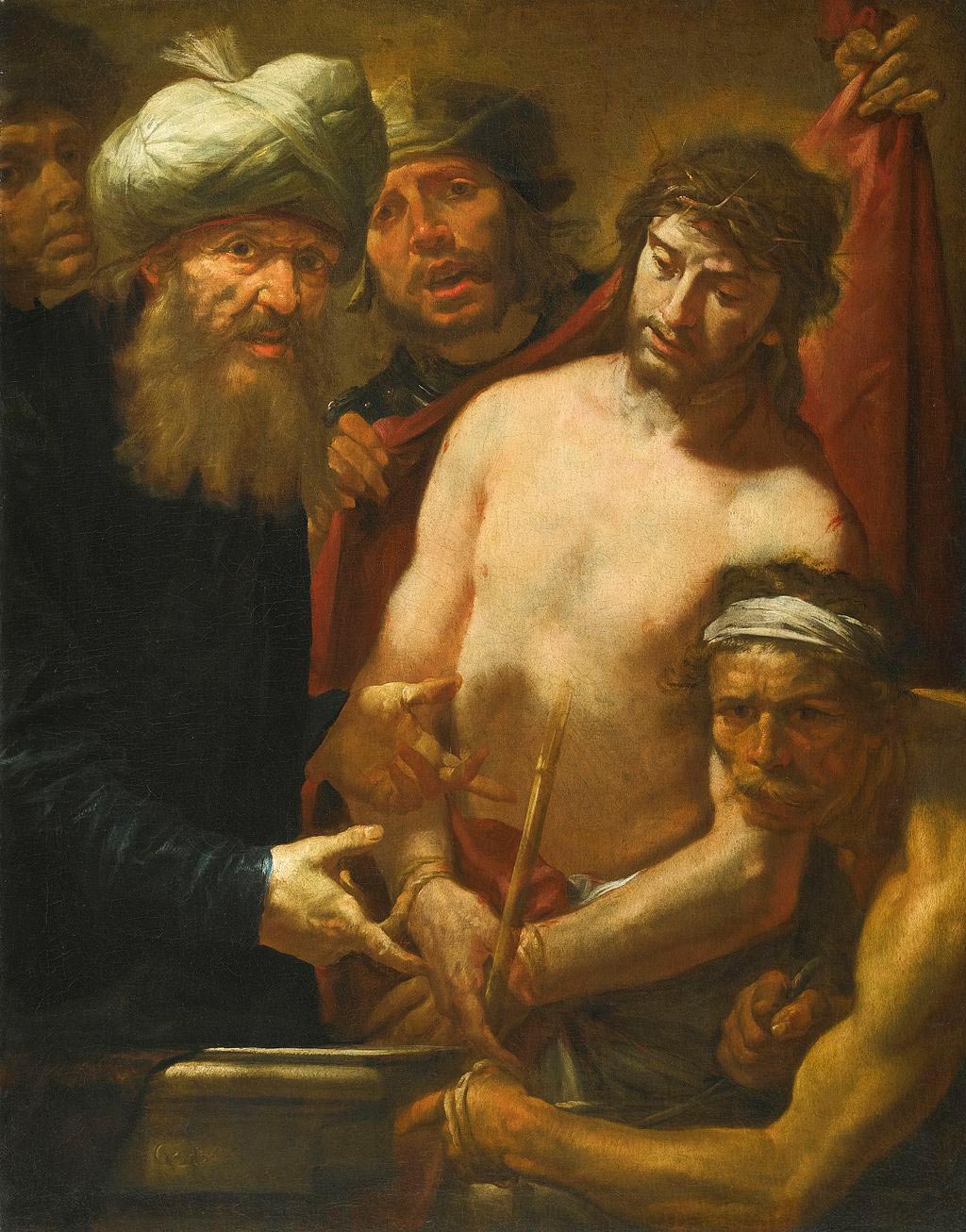 Gioacchino Assereto, Ecce Homo (1640 circa; olio su tela, 124,5 x 97 cm; Collezione privata)

