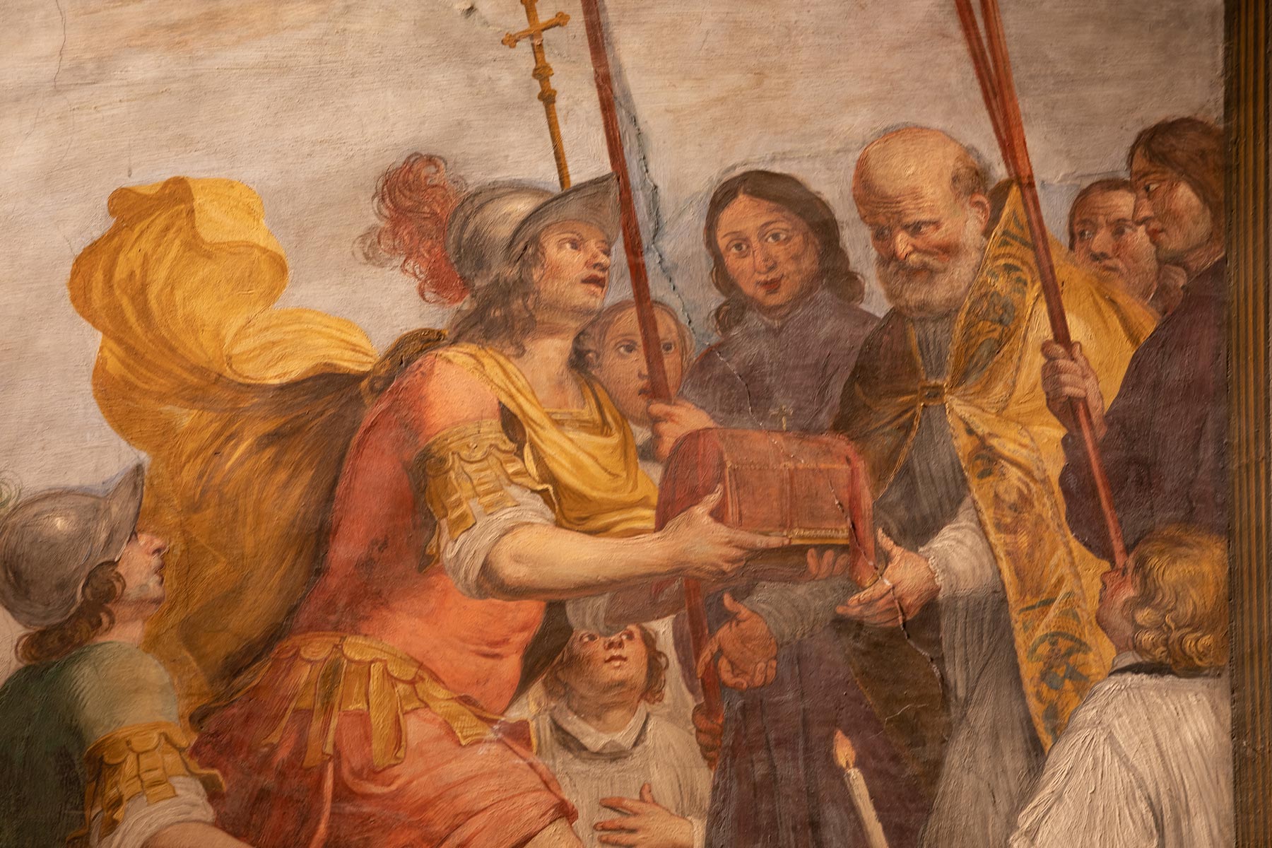 Guglielmo Embriaco consegna le ceneri del Battista al vescovo di Genova
