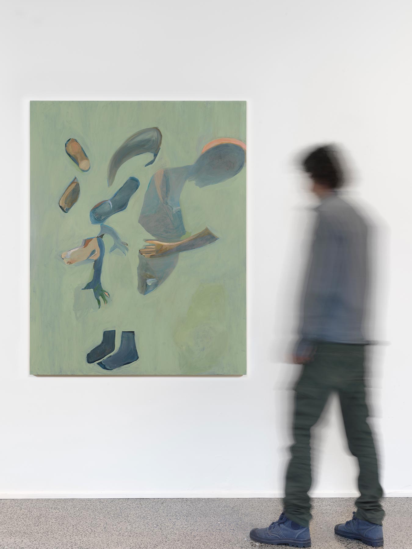 Beatrice Meoni, SCS Atogno bastonato da diavole (2020; olio su tavola, 152 x 120 cm)
