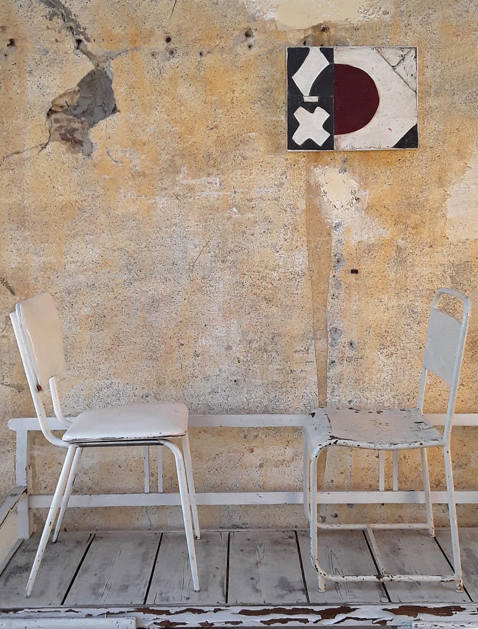 Mirco Marchelli, D'accordo (2020; tecnica mista, 32 x 43 x 4 cm). Fotografata in studio
