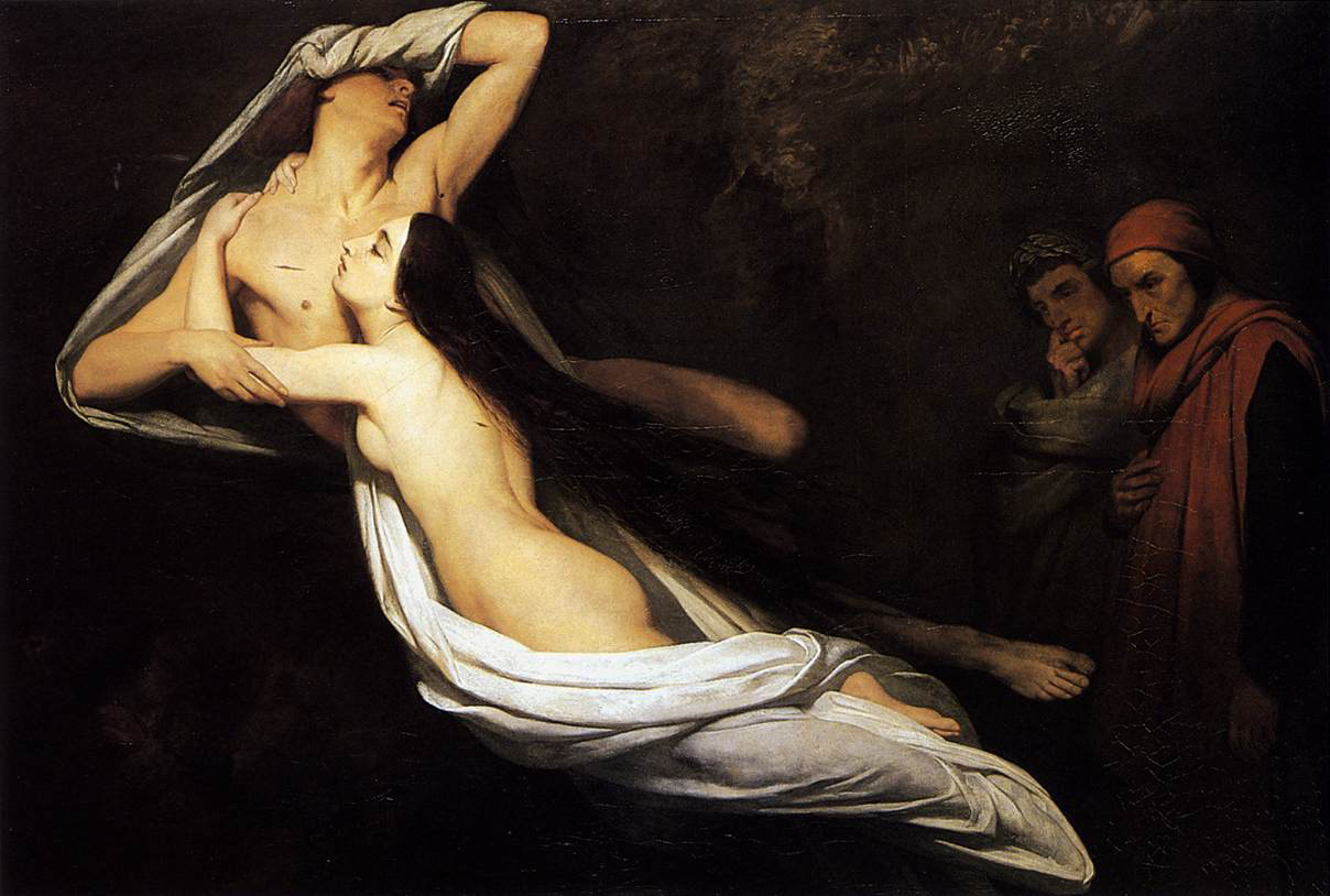 Ary Scheffer, Francesca da Rimini (1835; olio su tela, 166,5 x 234 cm; Londra, Wallace Collection)
 Ary Scheffer, Francesca da Rimini (1835; olio su tela, 166,5 x 234 cm; Londra, Wallace Collection)