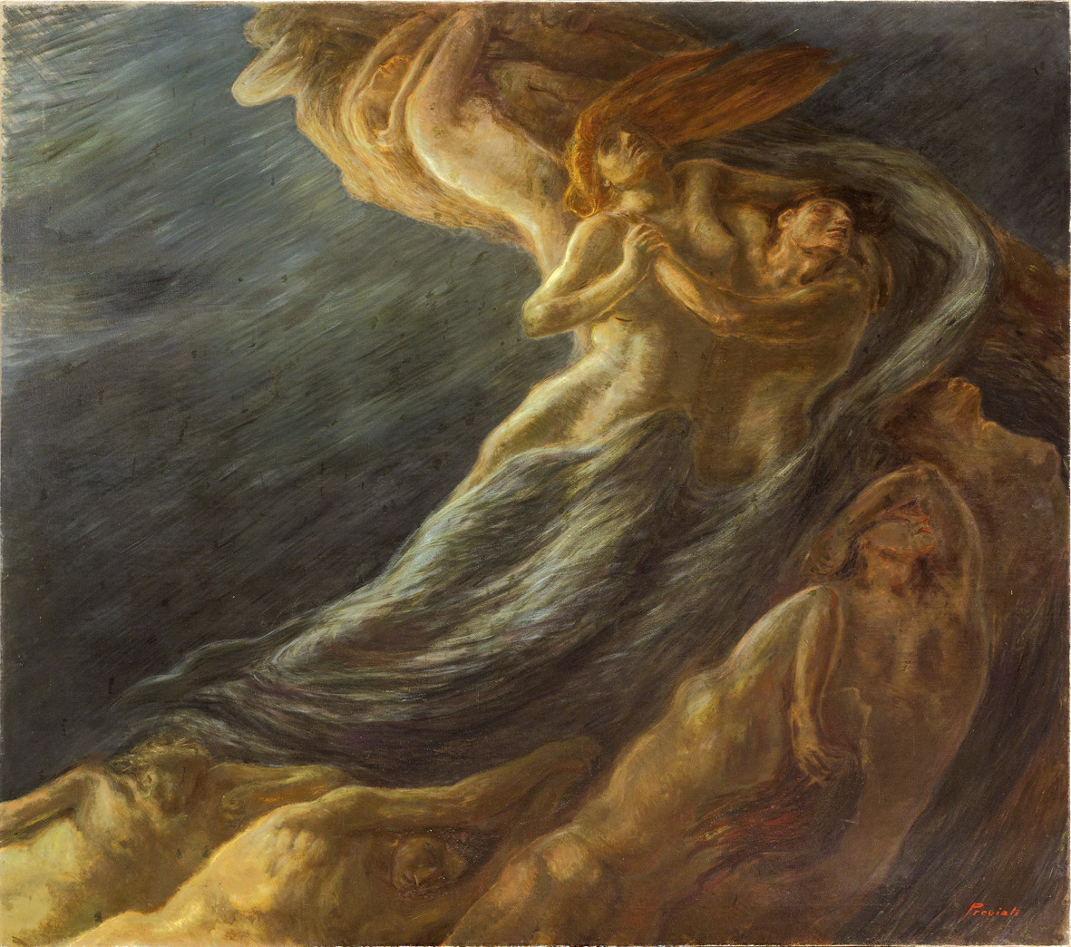 Gaetano Previati, Paolo e Francesca (1909; olio su tela, 230 x 260 cm; Ferrara, Gallerie d'Arte Moderna e Contemporanea)
 Gaetano Previati, Paolo e Francesca (1909; olio su tela, 230 x 260 cm; Ferrara, Gallerie d'Arte Moderna e Contemporanea)