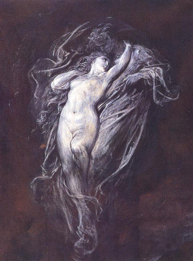 Gustave Dorè, Paolo e Francesca all’Inferno (1861; inchiostro e guazzo bianco su carta, 38,7 × 29,2 cm; Strasburgo, Musée d’Art Moderne et Contemporain)
 Gustave Dorè, Paolo e Francesca all’Inferno (1861; inchiostro e guazzo bianco su carta, 38,7 × 29,2 cm; Strasburgo, Musée d’Art Moderne et Contemporain)