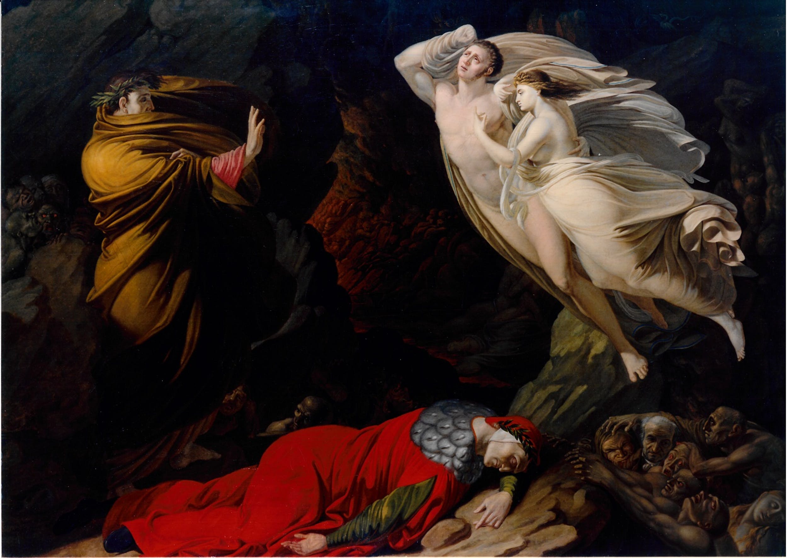 Nicola Monti, Francesca da Rimini nell'Inferno dantesco (1810; olio su tela, 168 x 21 cm; Firenze, Gallerie degli Uffizi)
 Nicola Monti, Francesca da Rimini nell'Inferno dantesco (1810; olio su tela, 168 x 21 cm; Firenze, Gallerie degli Uffizi)