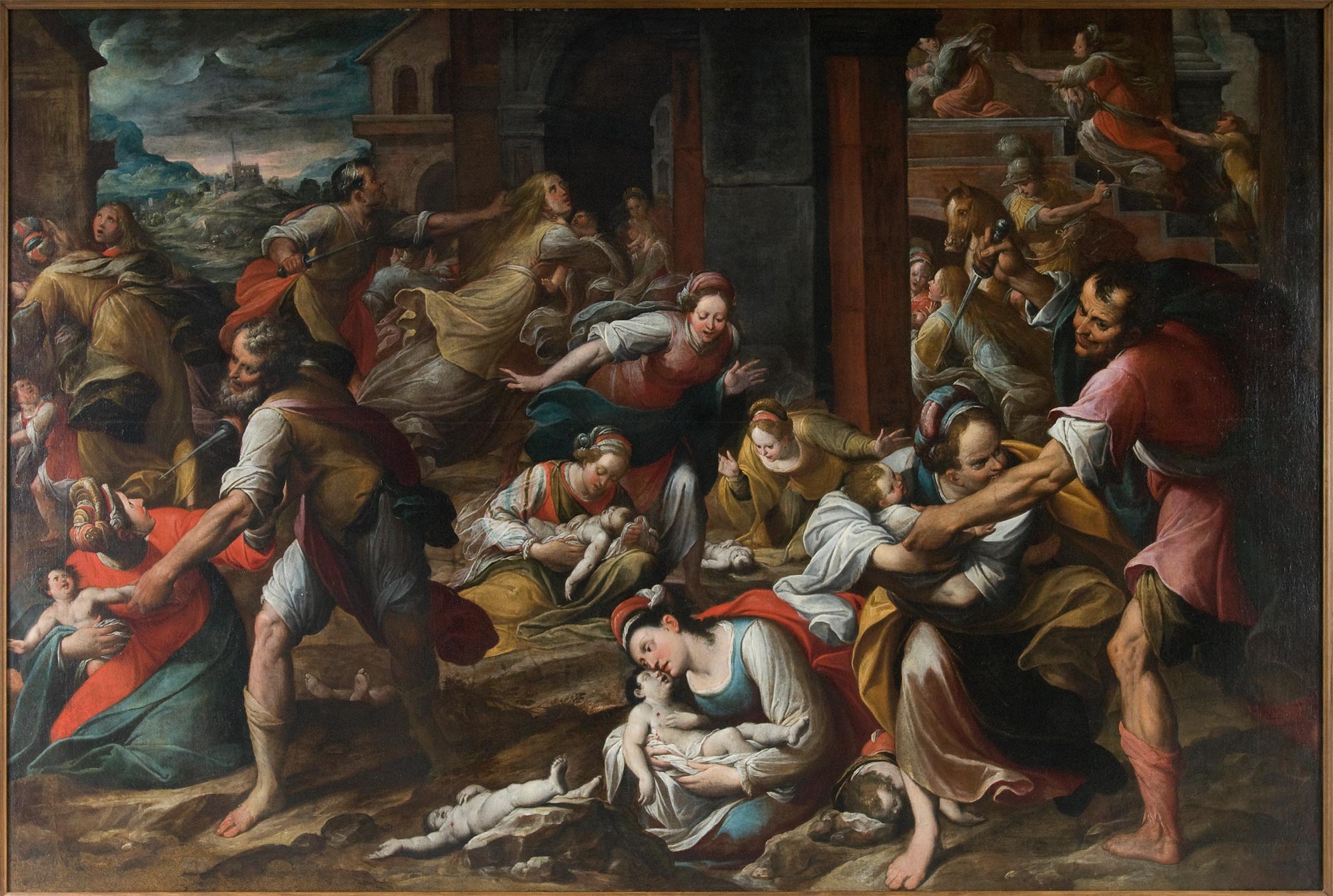 Camillo Procaccini, Strage degli innocenti (1605 Â– 1610 circa; olio su tela, 145 x 218 cm; Varallo, Pinacoteca, Collezione Remogna)
