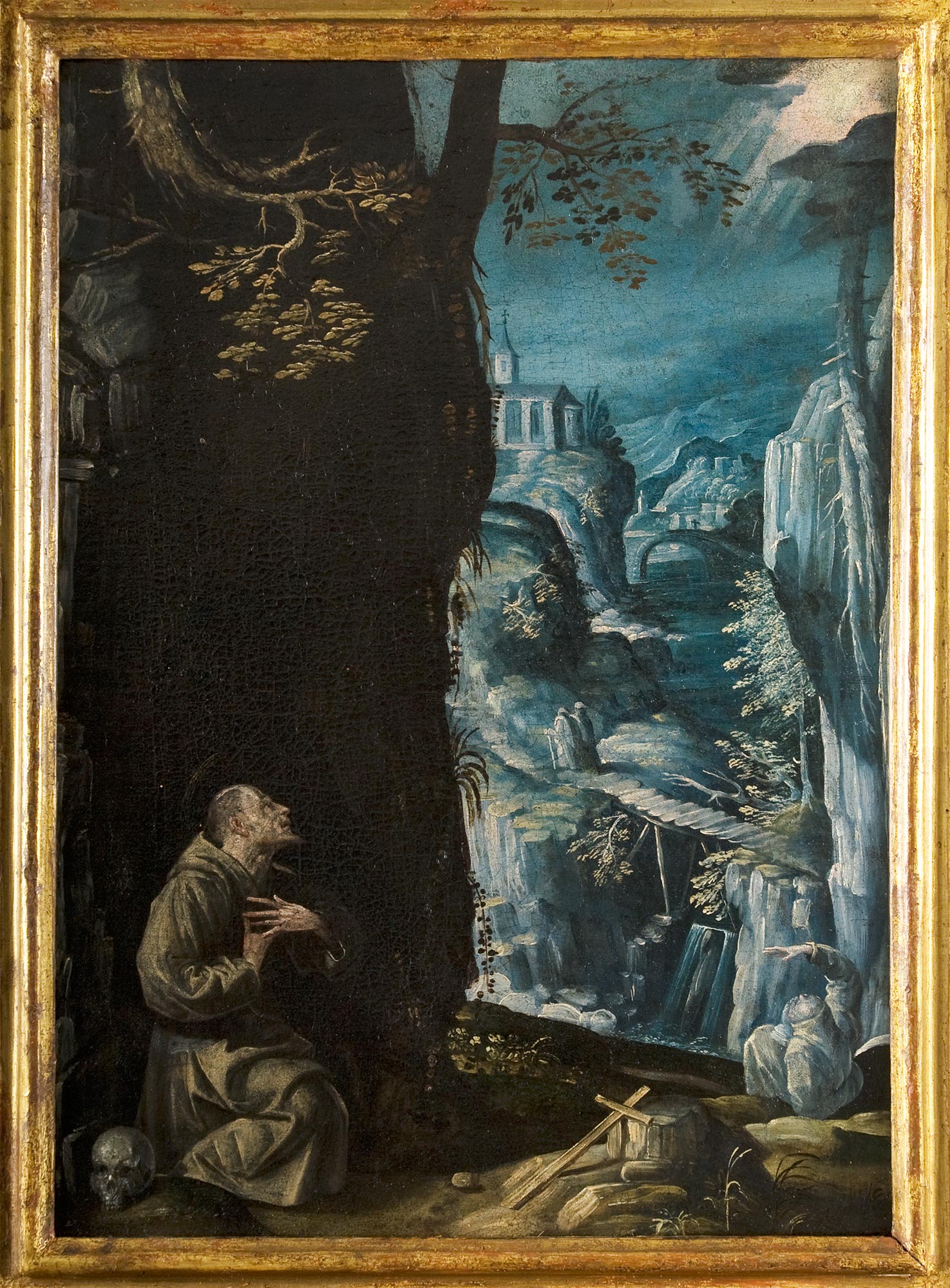 Antonio d'Enrico detto Tanzio da Varallo, San Francesco d'Assisi in preghiera sulla Verna (1613 Â– 1614 circa; olio su tela, 55 x 38 cm;  Varallo, Pinacoteca, Collezione Remogna)
