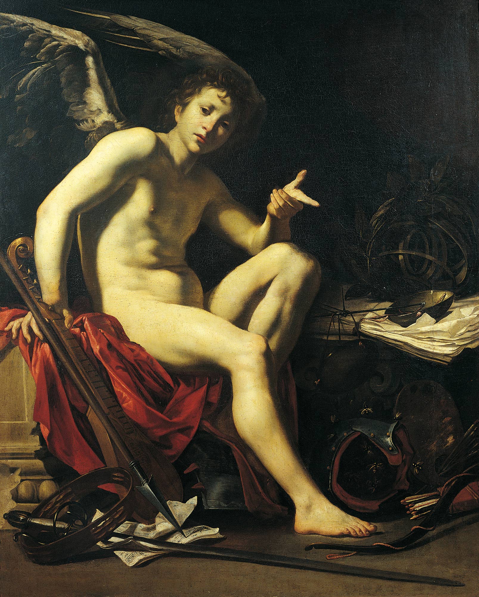 Orazio Riminaldi, Amore vincitore (1620 circa; olio su tela, 140 x 110 cm; Milano, collezione privata)
 Orazio Riminaldi, Amore vincitore (1620 circa; olio su tela, 140 x 110 cm; Milano, collezione privata)