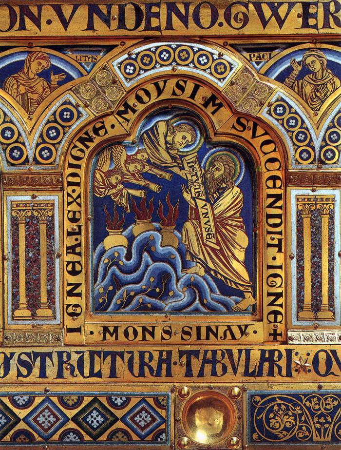 Altare di Klosterneuburg, dettaglio con Mosè sul Sinai
