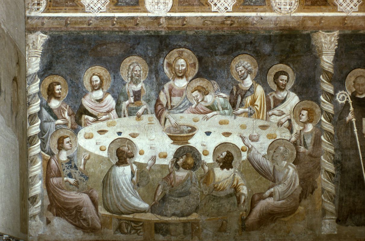 L'Ultima cena del refettorio dell'abbazia di Pomposa, attribuita a Pietro da Rimini
