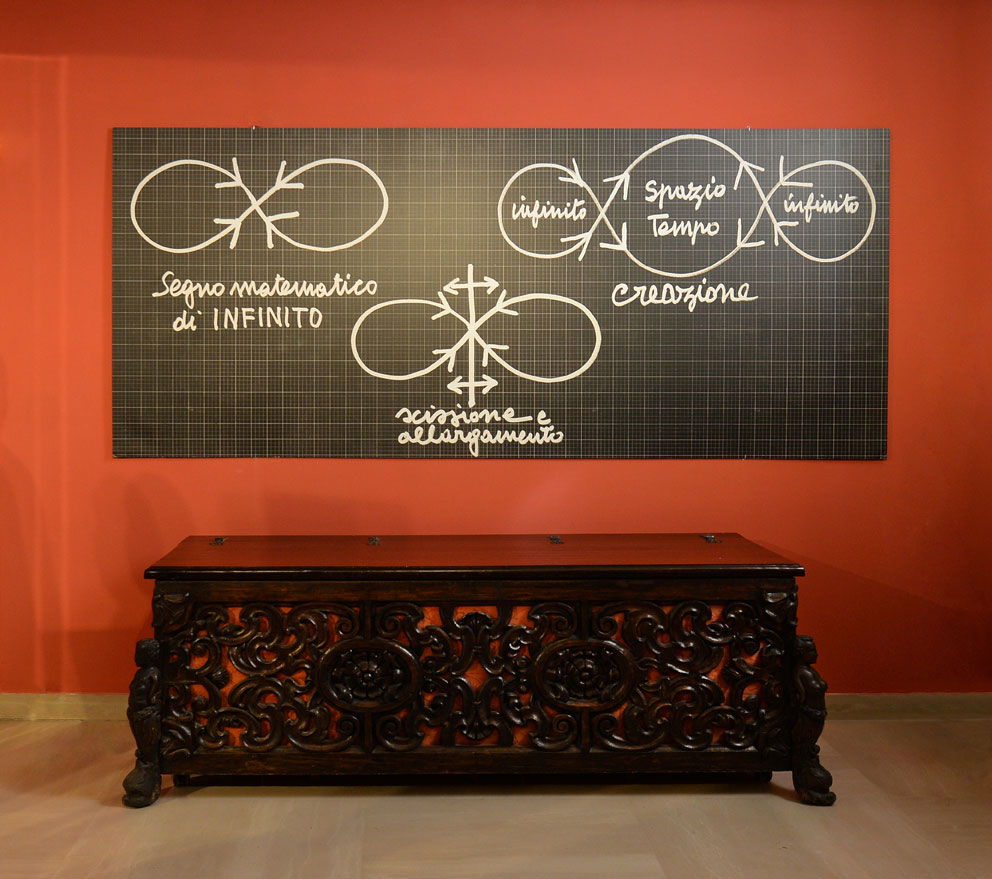 Michelangelo Pistoletto, Terzo Paradiso “Dall’infinito alla Creazione” (2021; stampa su d-bond 120 x 300 cm; Biella, Collezione Cittadellarte - Fondazione Pistoletto)
