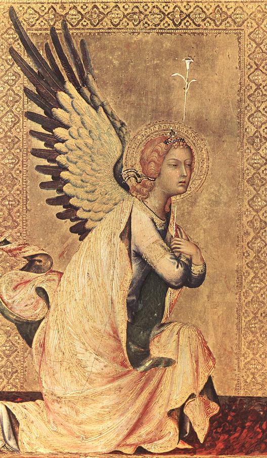 Simone Martini, Angelo annunciante, dal Polittico Orsini (1333-1335; tempera e oro su tavola, 29,5 x 20,5 cm; Anversa, Koninklijk Museum voor Schone Kunsten)
 Simone Martini, Angelo annunciante, dal Polittico Orsini (1333-1335; tempera e oro su tavola, 29,5 x 20,5 cm; Anversa, Koninklijk Museum voor Schone Kunsten)