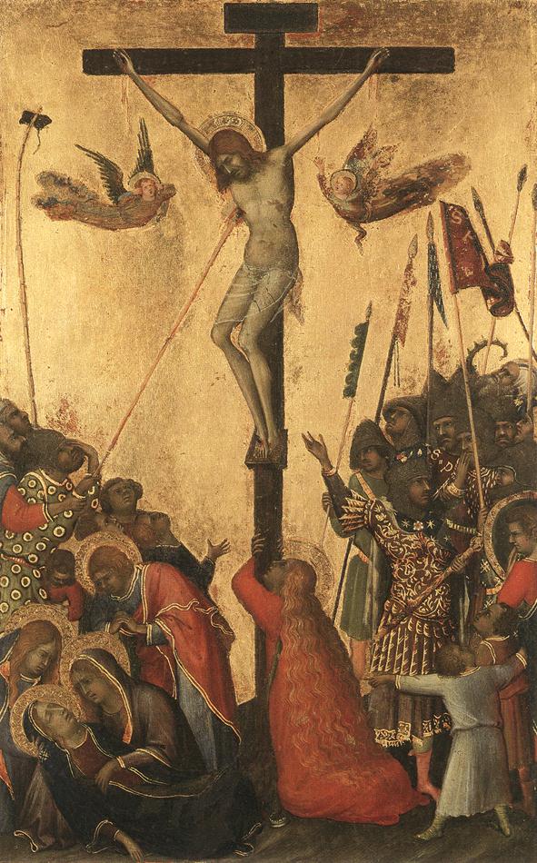 Simone Martini, Crocifissione, dal Polittico Orsini (1333-1335; tempera e oro su tavola, 29,5 x 20,5 cm; Anversa, Koninklijk Museum voor Schone Kunsten)
 Simone Martini, Crocifissione, dal Polittico Orsini (1333-1335; tempera e oro su tavola, 29,5 x 20,5 cm; Anversa, Koninklijk Museum voor Schone Kunsten)