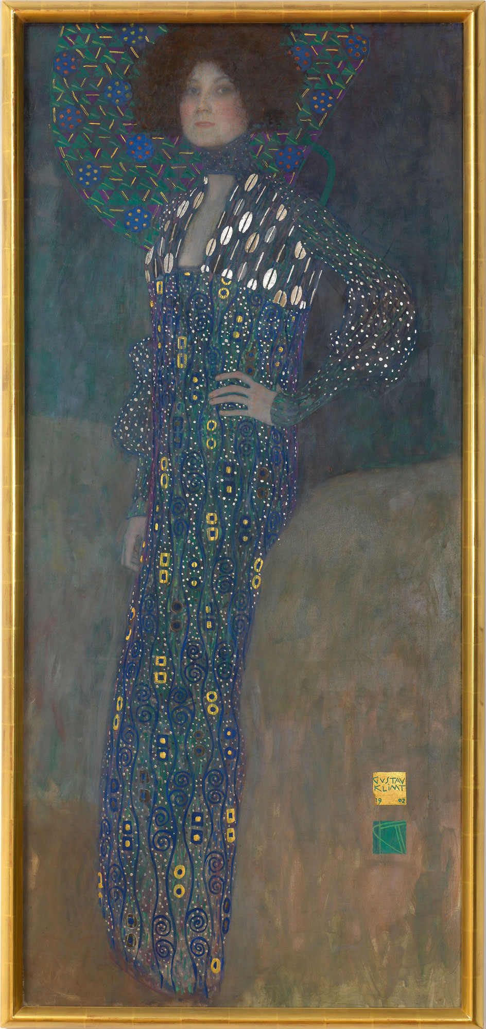 Gustav Klimt, Emilie Flöge (1902; oil on canvas, 178 x 80 cm; Vienna, Wien Museum)