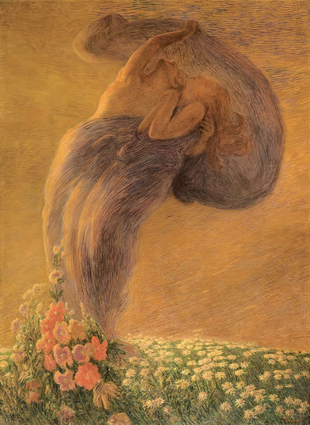 Gaetano Previati, Il sogno (1912; olio su tela, 225 x 165 cm; collezione privata)

