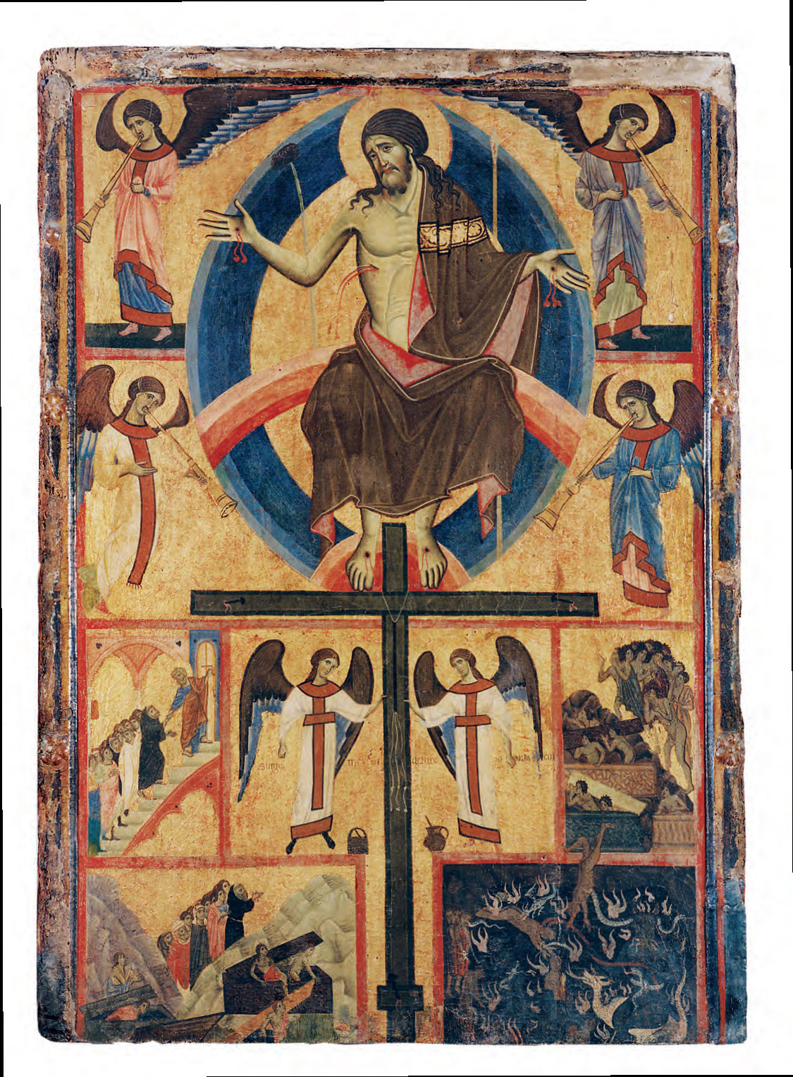 Guido da Siena, Giudizio Finale (1280 circa; tempera su tavola, 141 x 99 cm; Grosseto, Museo Archeologico e d’Arte della Maremma - Museo d’Arte Sacra della Diocesi di Grosseto)
