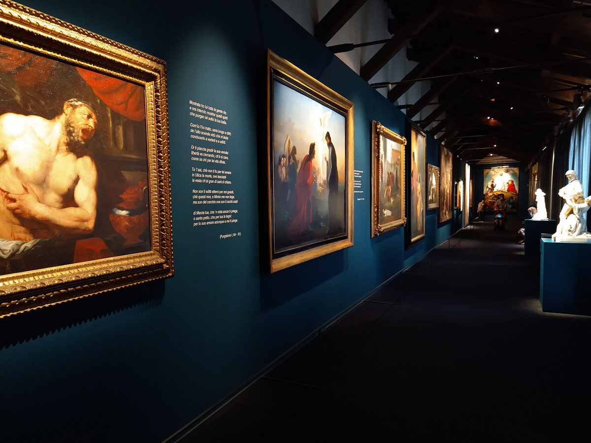 Sala della mostra Dante. La visione dell'arte
