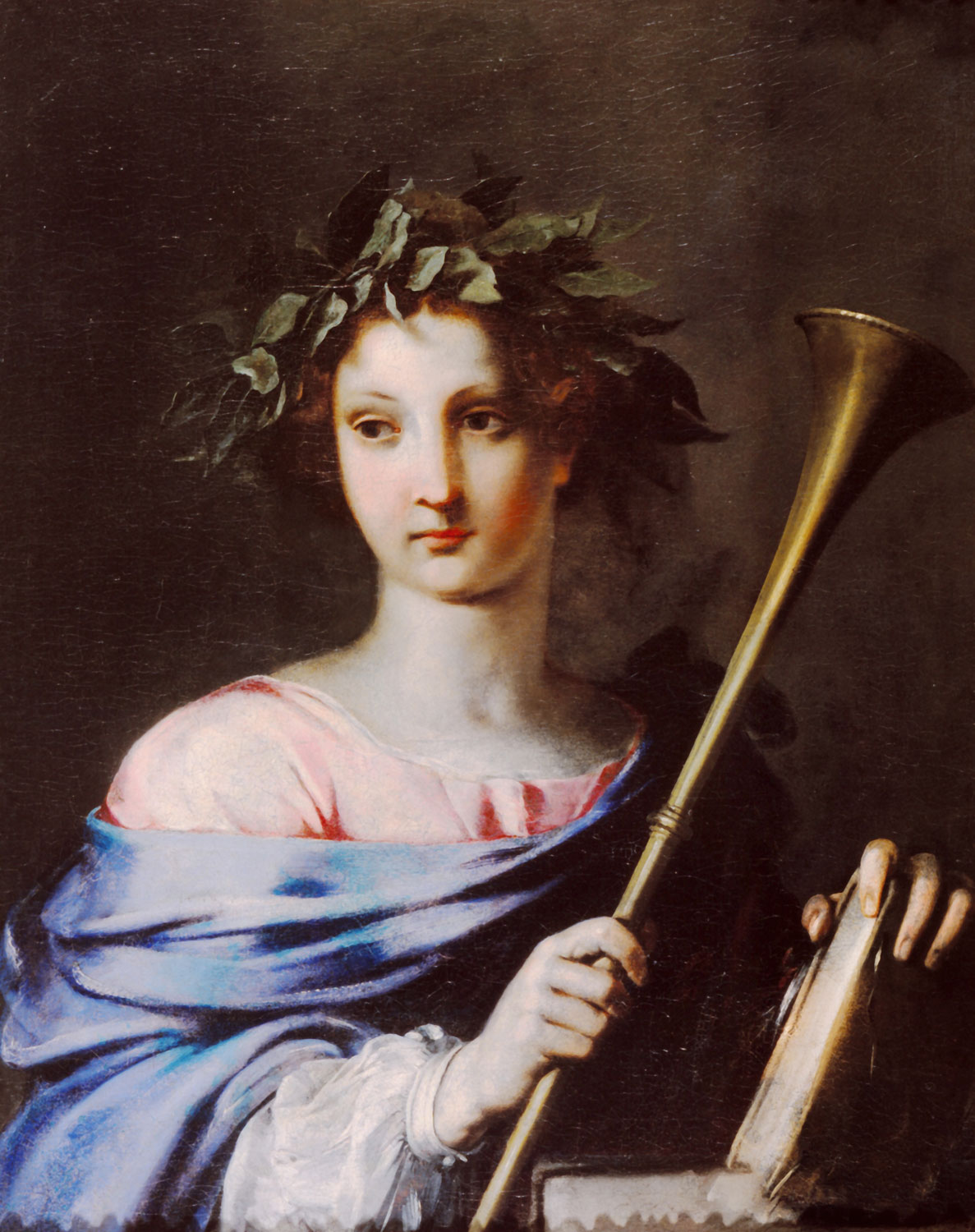 Jean Boulanger, Clio, musa della storia (olio su tela, cm 84 x 67; Modena, Collezione BPER Banca)
