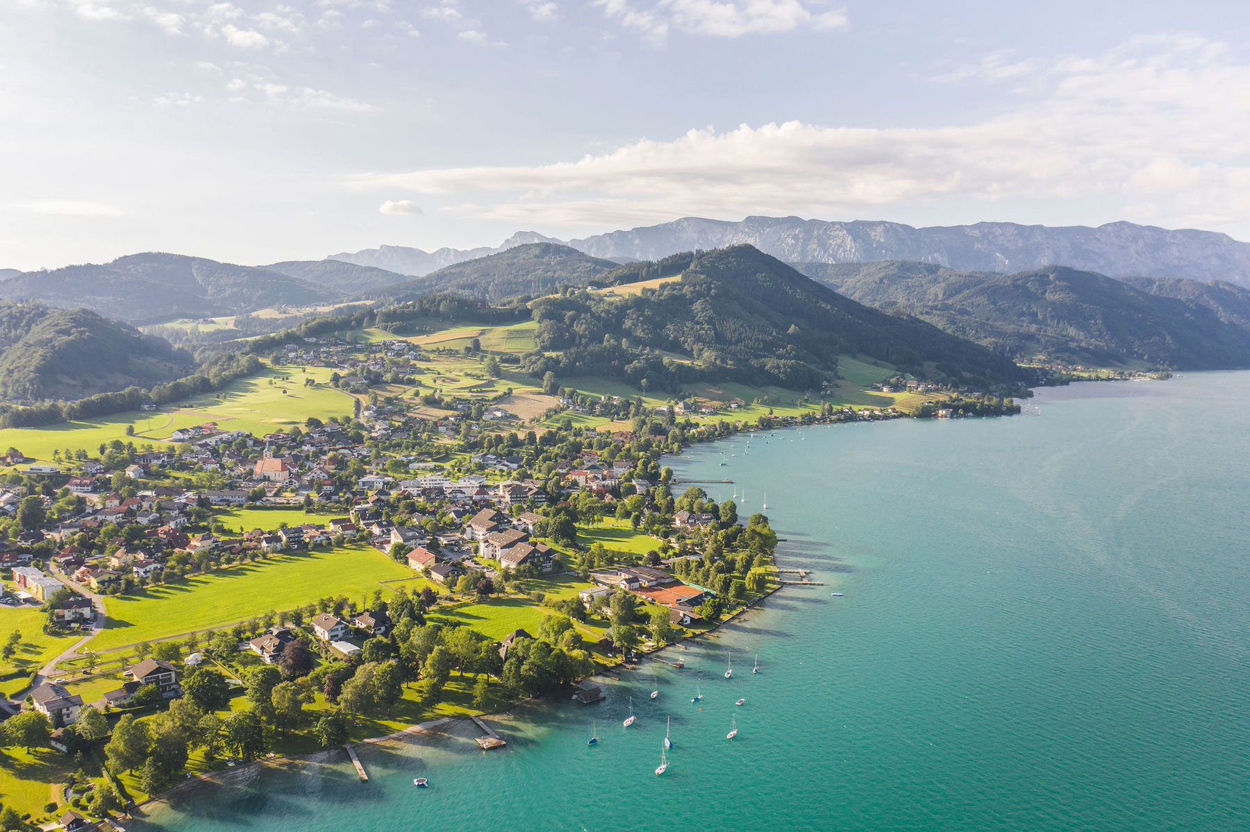Weyregg on the Attersee Â© TVB Attersee Attergau. Ph.Credit Moritz Ablinger