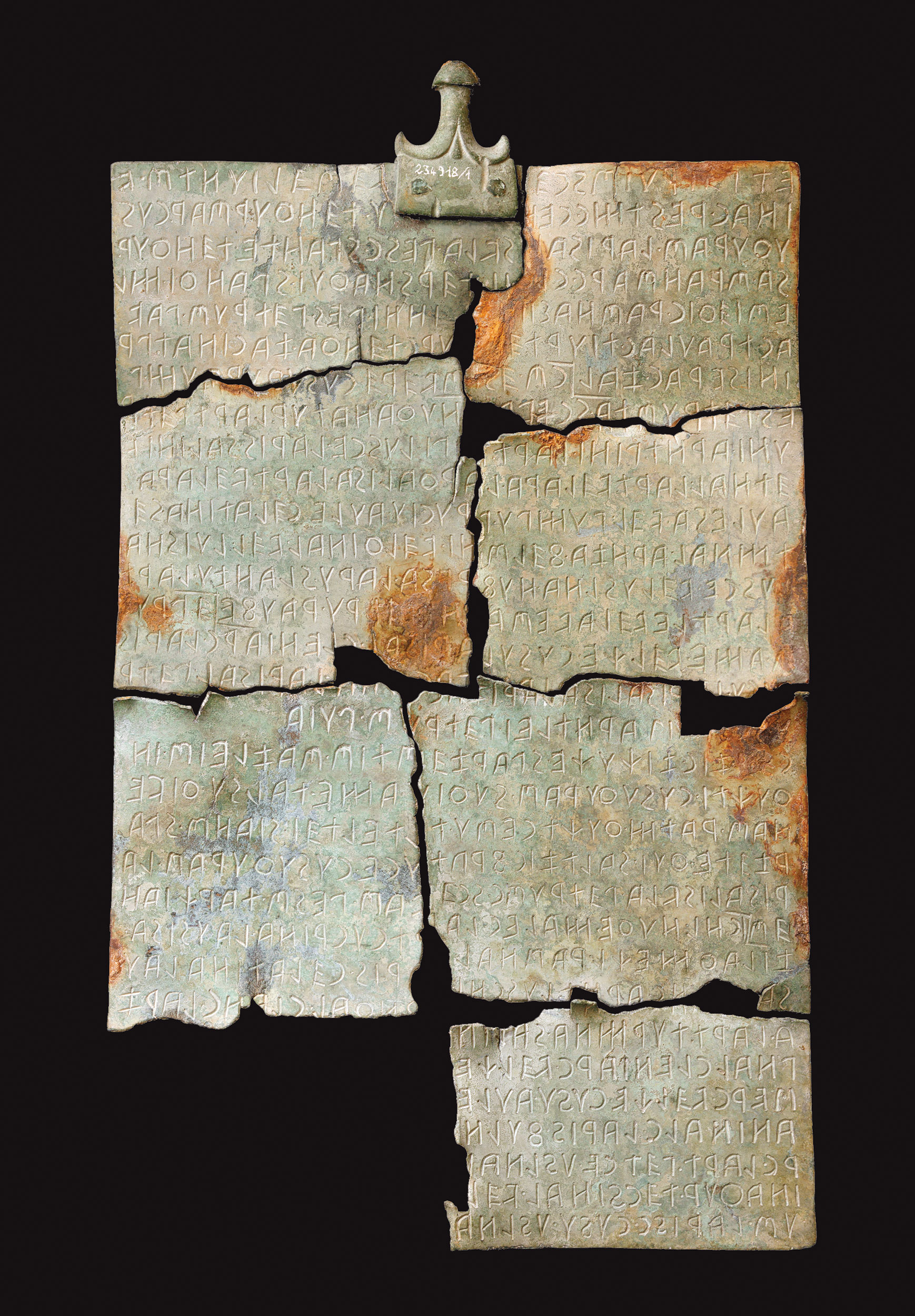 Tabula Cortonensis (II secolo a.C.; bronzo; Cortona, Museo dell'Accademia Etrusca e della Città di Cortona) 
