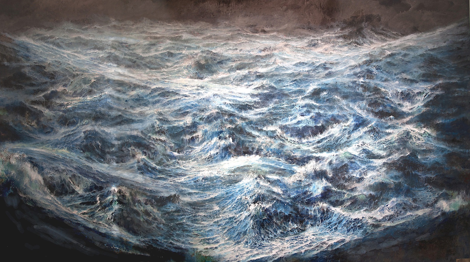 Francesco Santosuosso, Tempesta sull'oceano primordiale (2019; olio e acrilico su tela, 224 x 370 cm)
 Francesco Santosuosso, Tempesta sull'oceano primordiale (2019; olio e acrilico su tela, 224 x 370 cm)