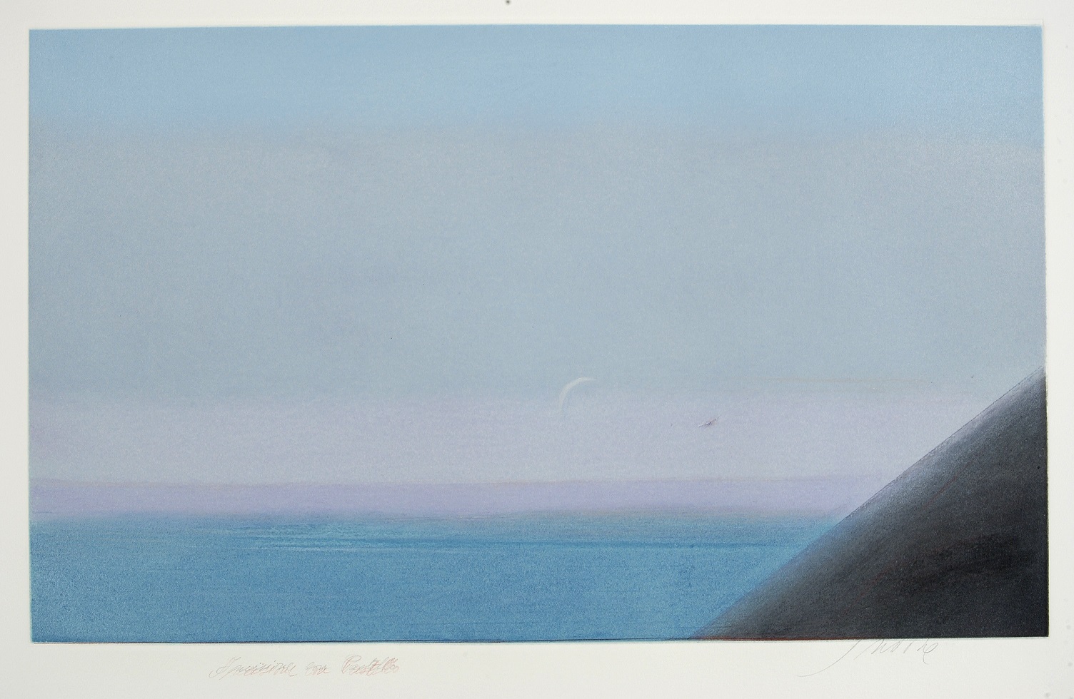 Piero Guccione, Studio nero e azzurro (2003; pastello)
 Piero Guccione, Studio nero e azzurro (2003; pastello)