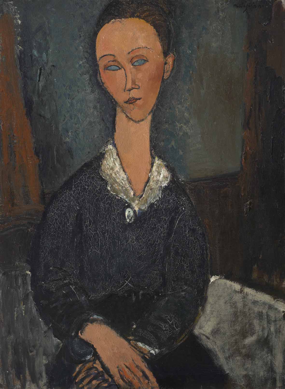 Amedeo Modigliani, Femme au col blanc (1917; olio su tela; Grenoble, Musée de Grenoble)
