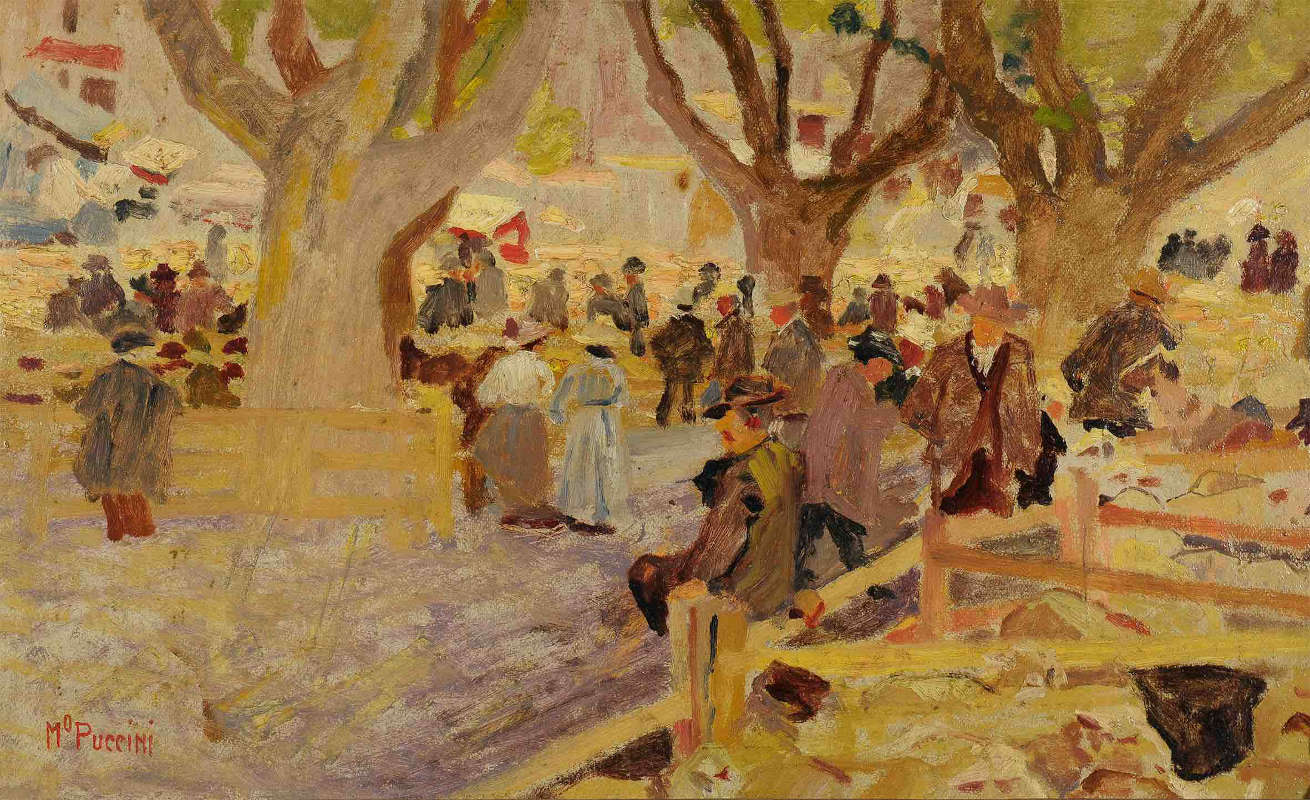 Mario Puccini, Mercato di montoni a Digne (olio su cartone; collezione Rangoni)
 Mario Puccini, Mercato di montoni a Digne (olio su cartone; collezione Rangoni)