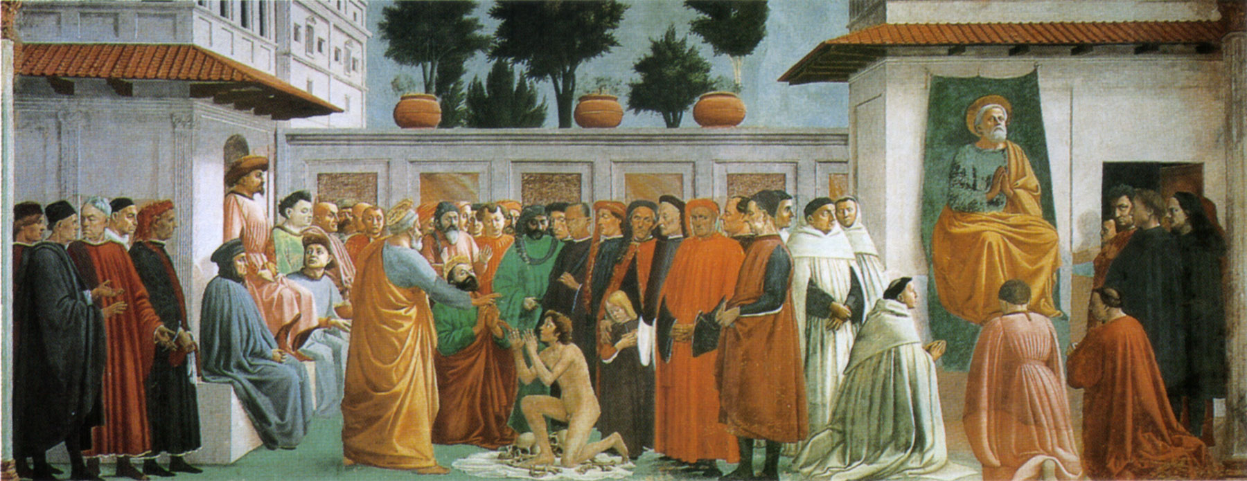 Masaccio e Filippino Lippi, Resurrezione del figlio di Teofilo e san Pietro in cattedra

